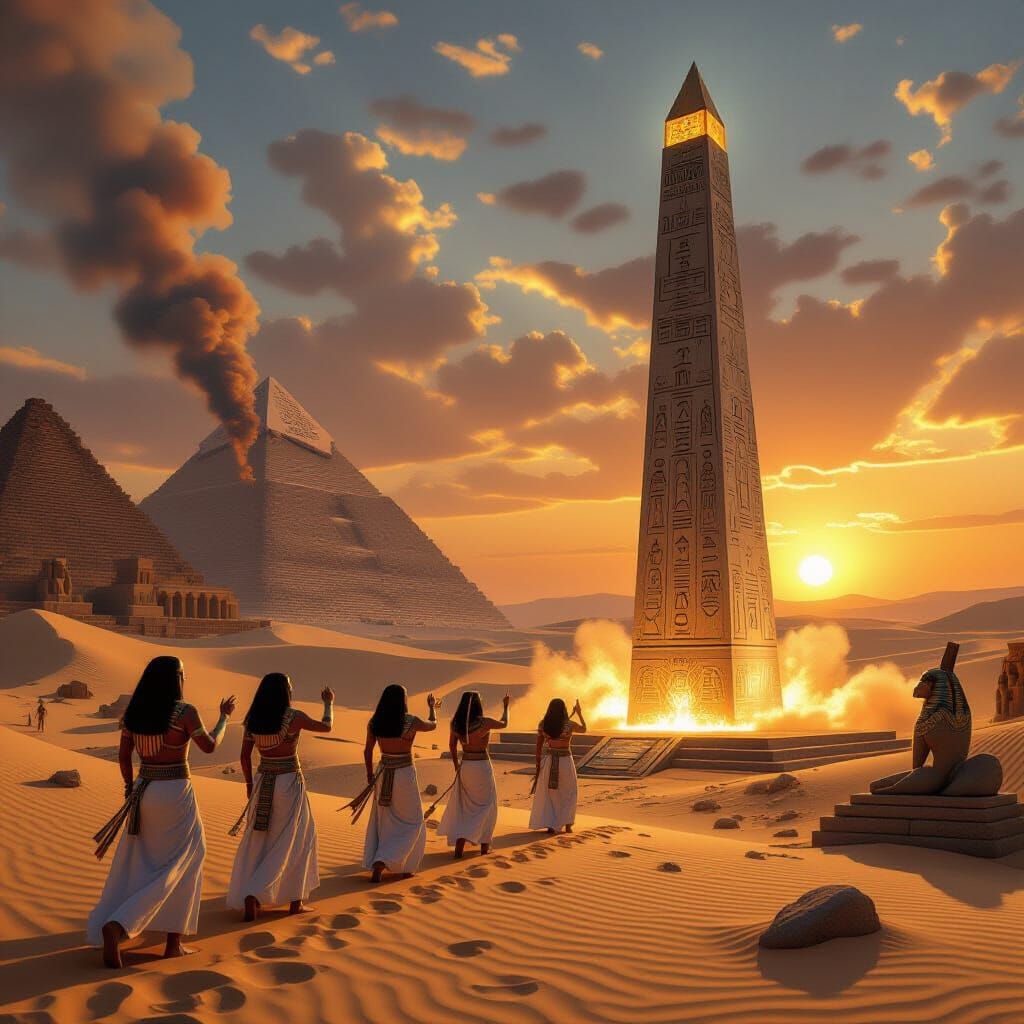 Egyptian Priests Launch Obelisk Missile in Retrofuturistic S...