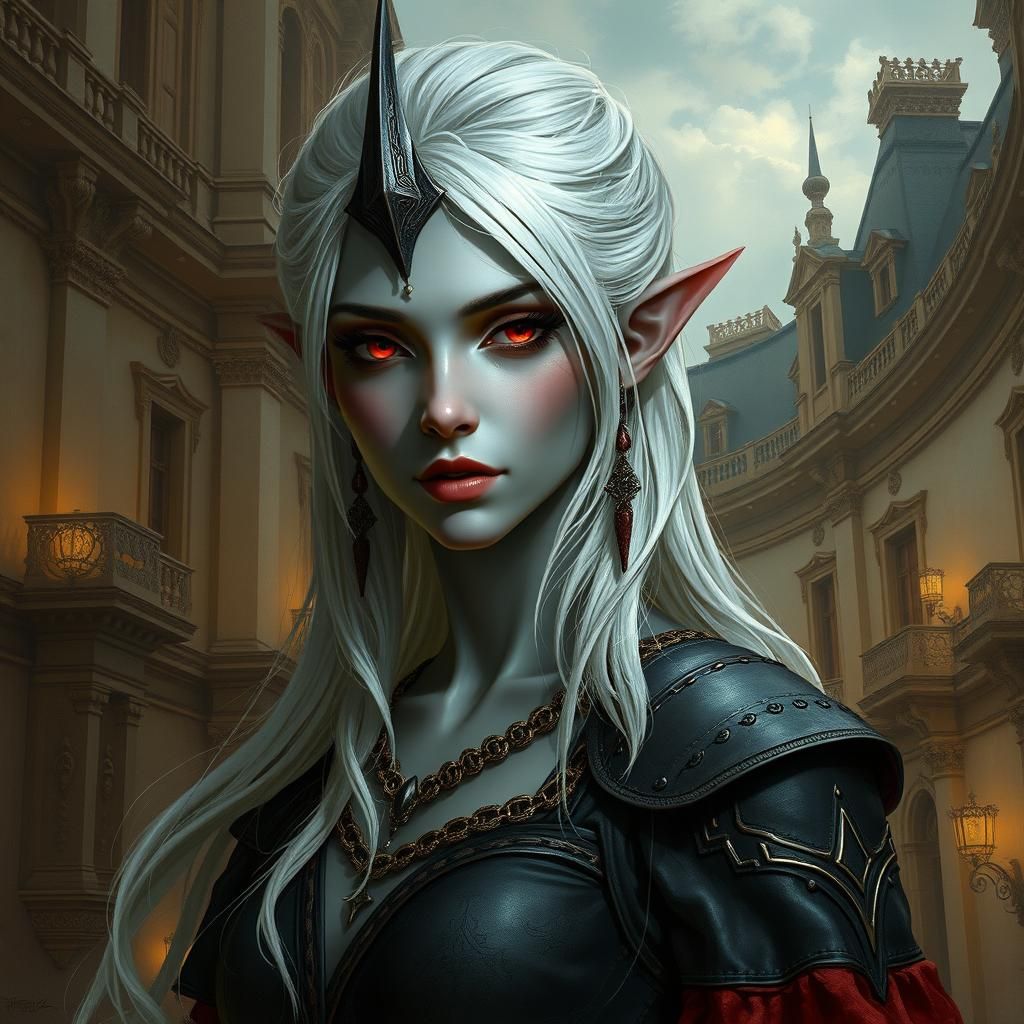 Drow in Renaissance France: Matte Painting