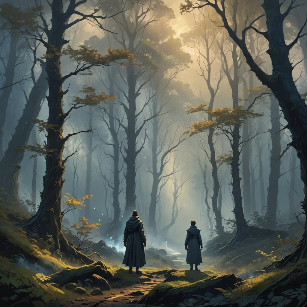 Mystical Forest: Atmospheric Fantasy Concept Art
