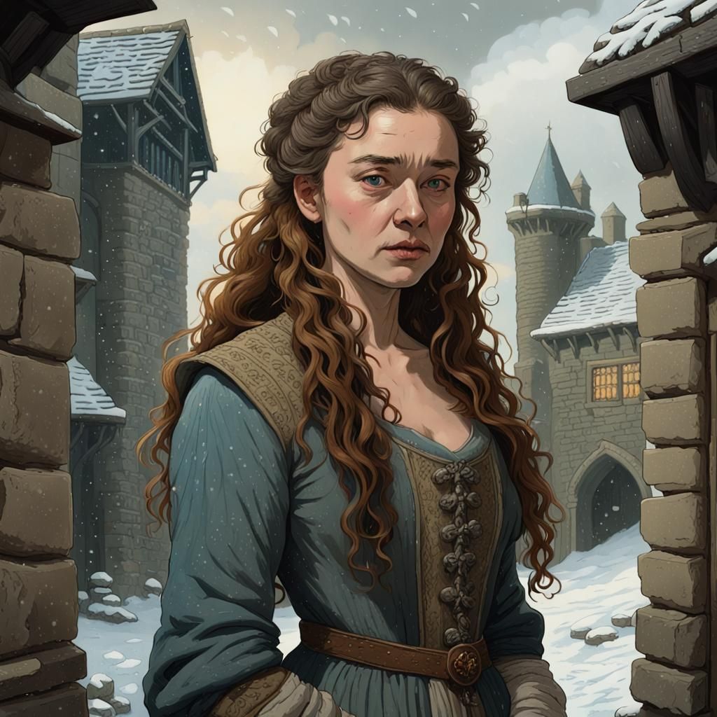 Gilly in Craster's Keep Portrait in Illustrative Style