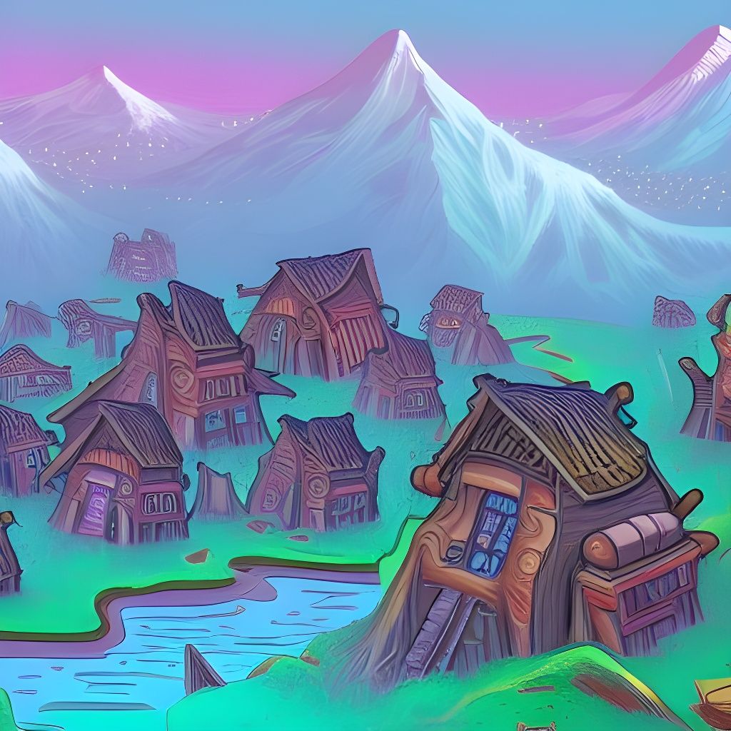 Hyperdetailed Ancient Alien Village by Poison Lake