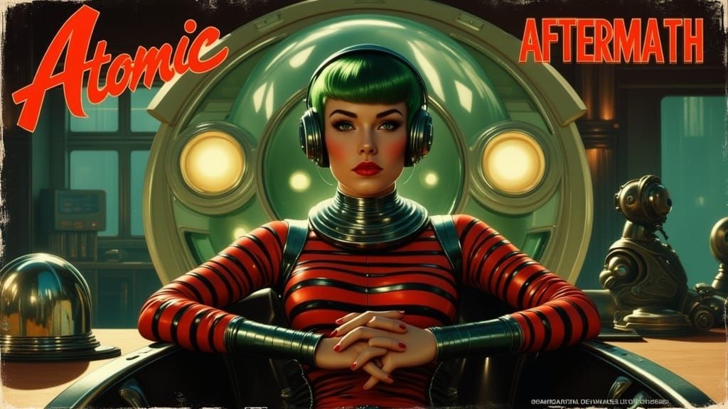 Retro-Futuristic Space Rogue in a Distressed Laboratory