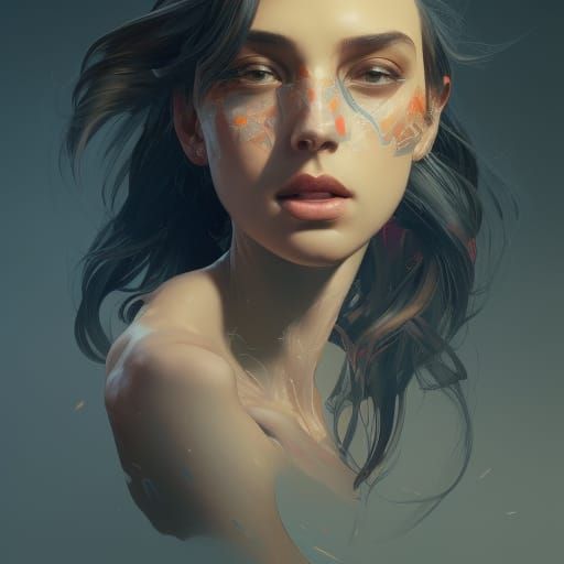 Detailed Portrait in Digital Art Style