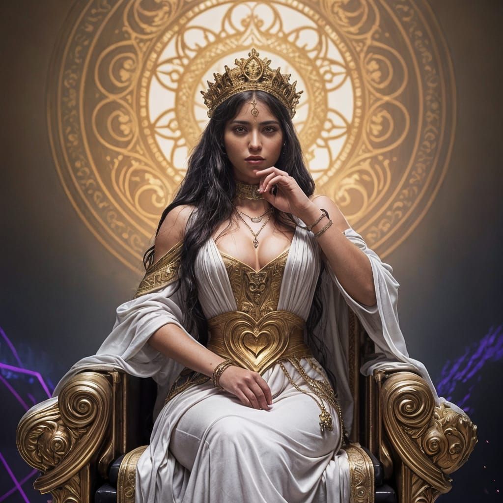 Aphrodite Ascending Her Throne: Dark Fantasy Art