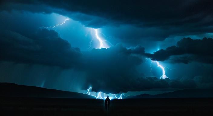 Godly Transformation Amidst Chaos: A Cinematic Still