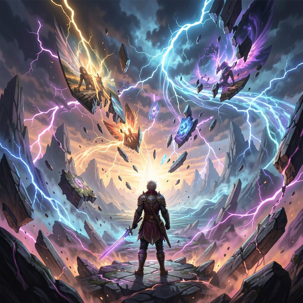 Epic Fantasy Landscape in Digital Matte Painting Style