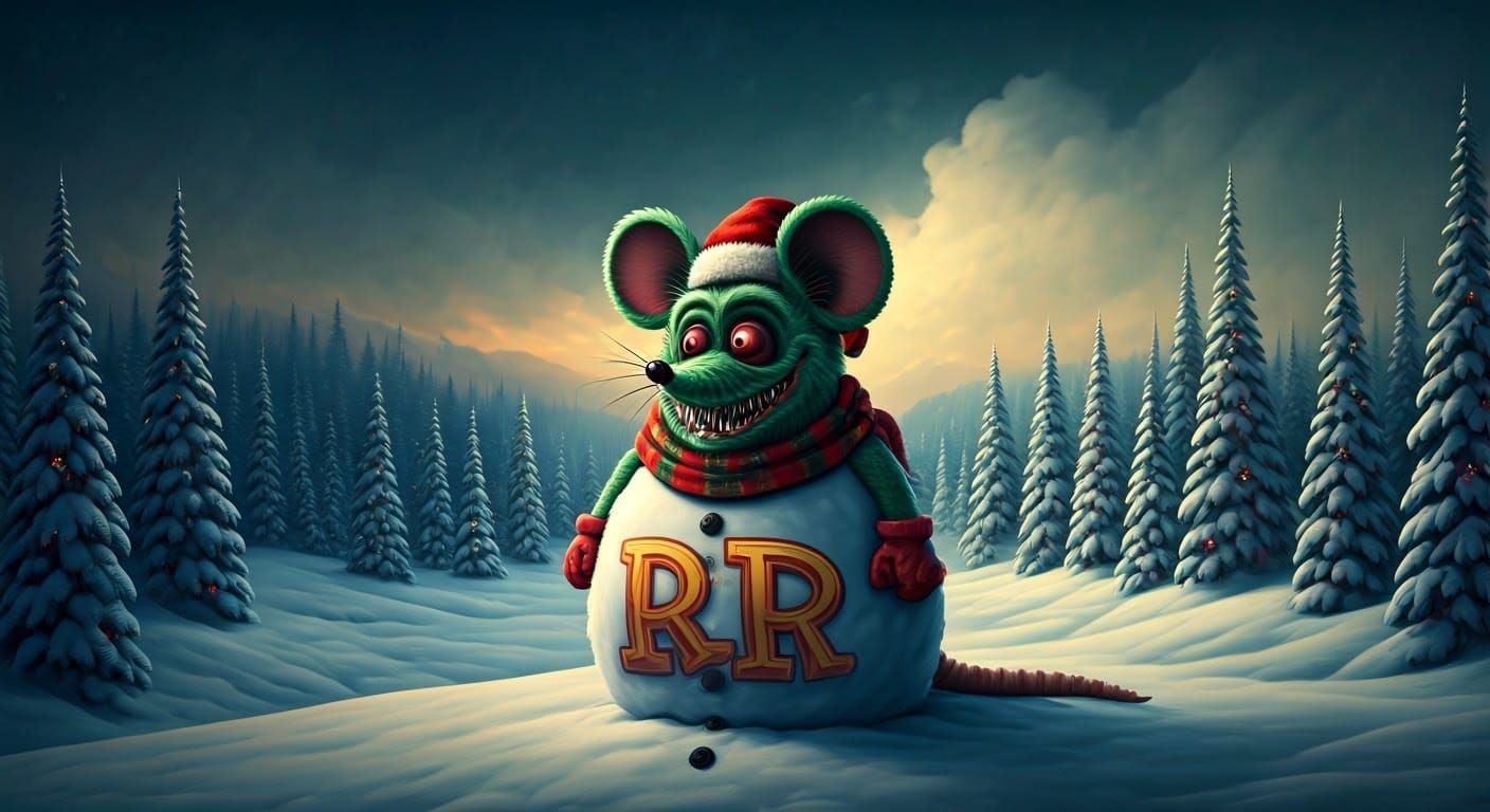 Rat Fink Snowman