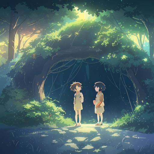 Happy New Year 2024 Banner in Anime Style