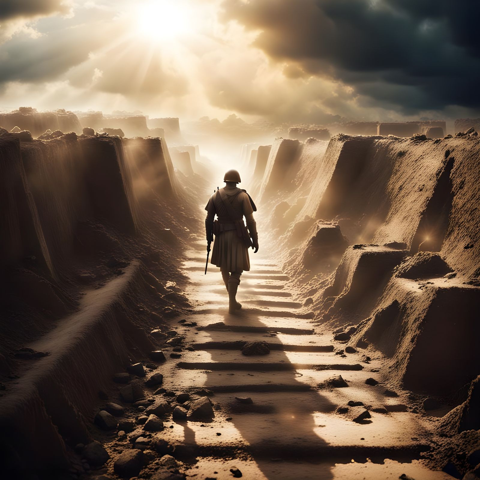 Radiant Light on a Roman Battlefield