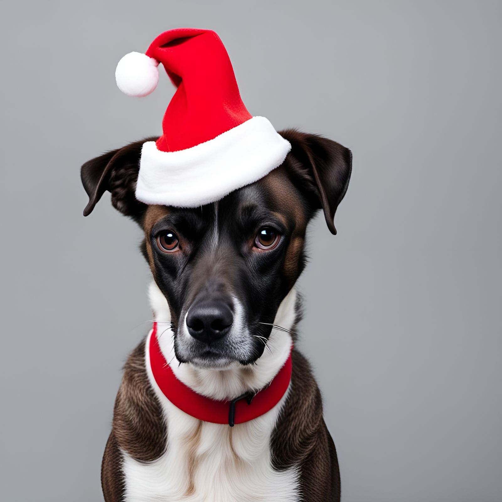 Ruddock Wearing a Christmas Hat
