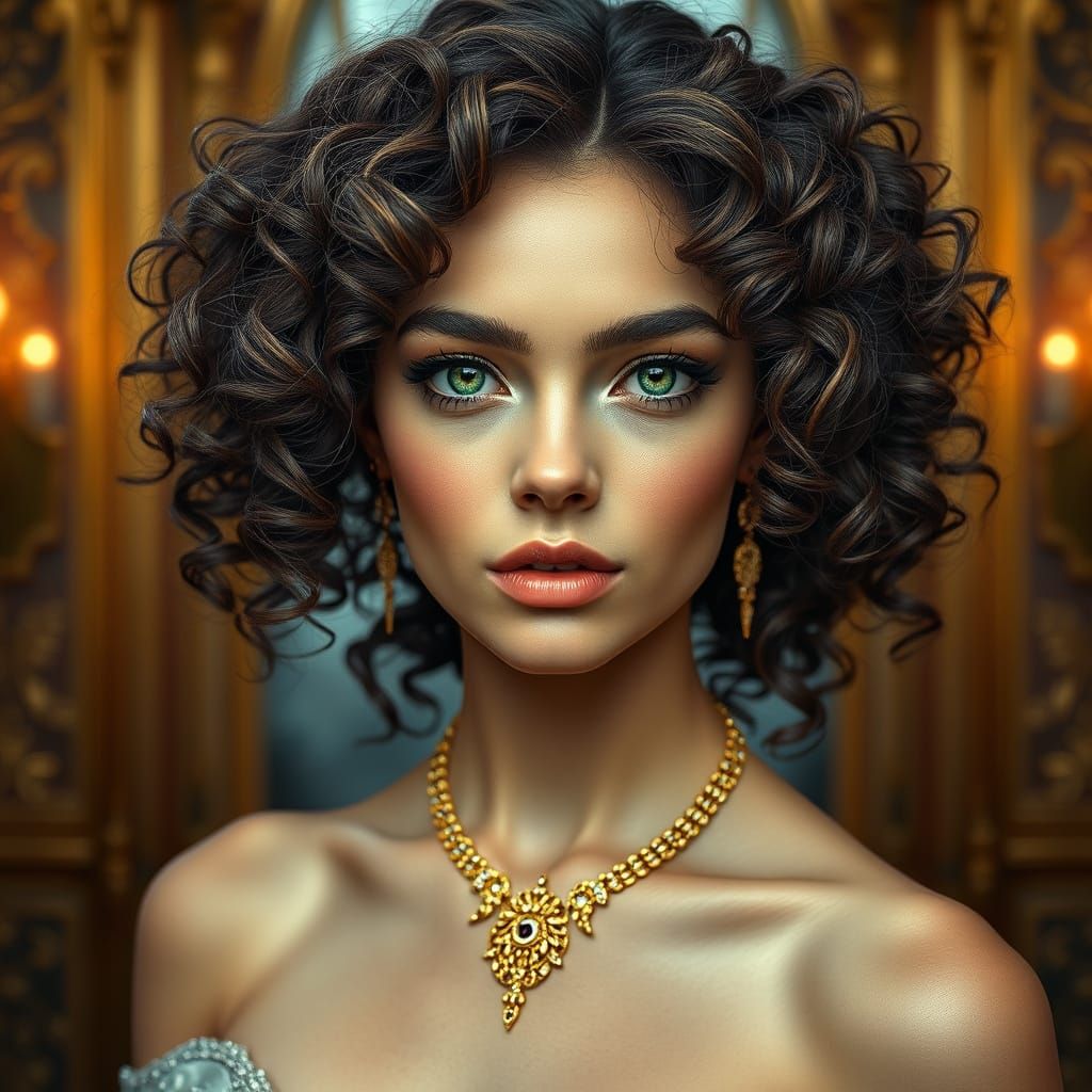 Regal Beauty in Golden Splendor