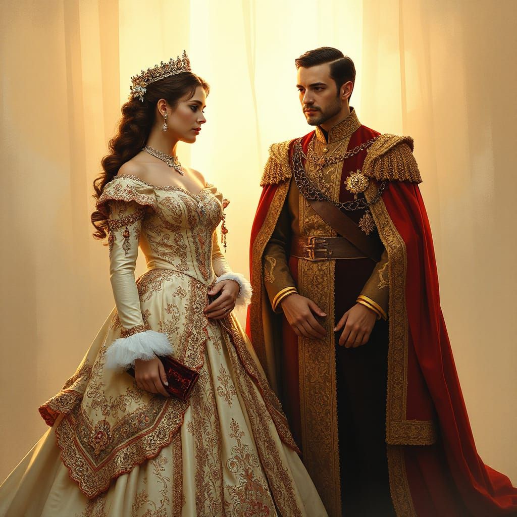 Royal Couple in Elegant, Dreamy Style