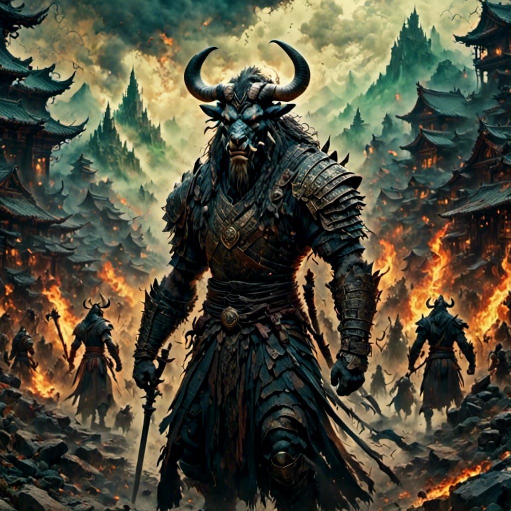 Terrifying Minotaur Rampage in Medieval City