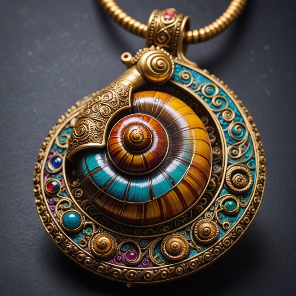 Shiva snail pendant