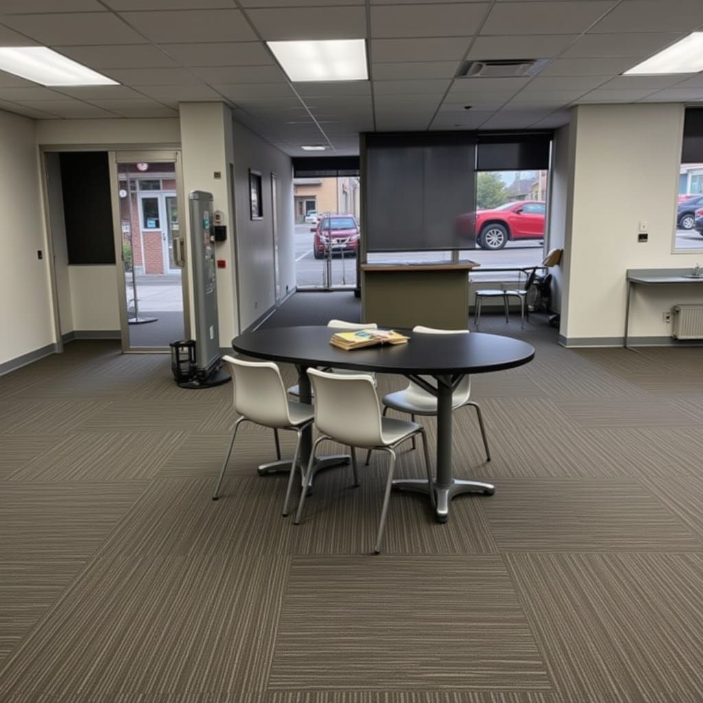 A Futuristic Cityscape in Distress with a Central Void