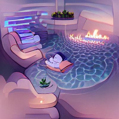 Relaxing Scene Generated by AI