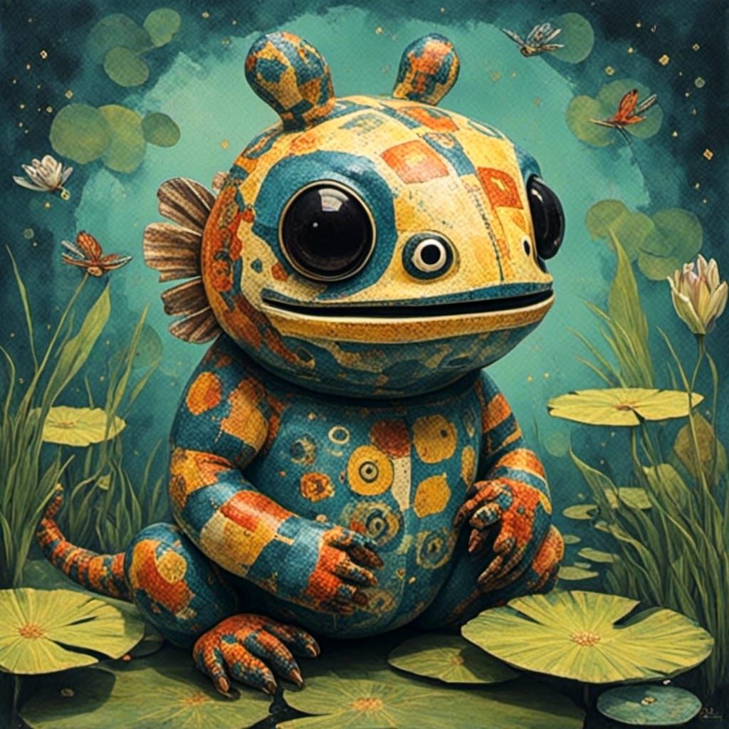 Abstract Figures with Lily Pad Aesthetic