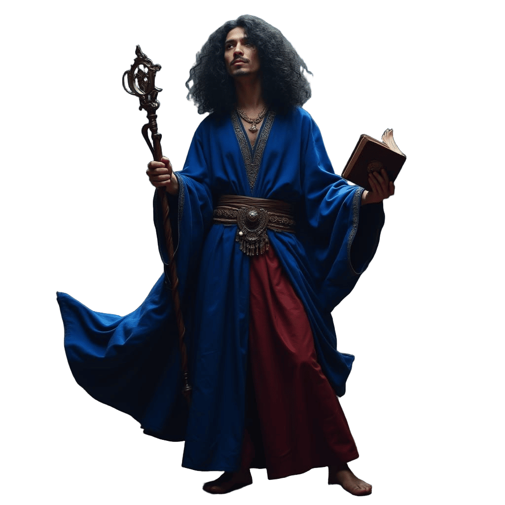 Epic Mage in Cinematic Attire