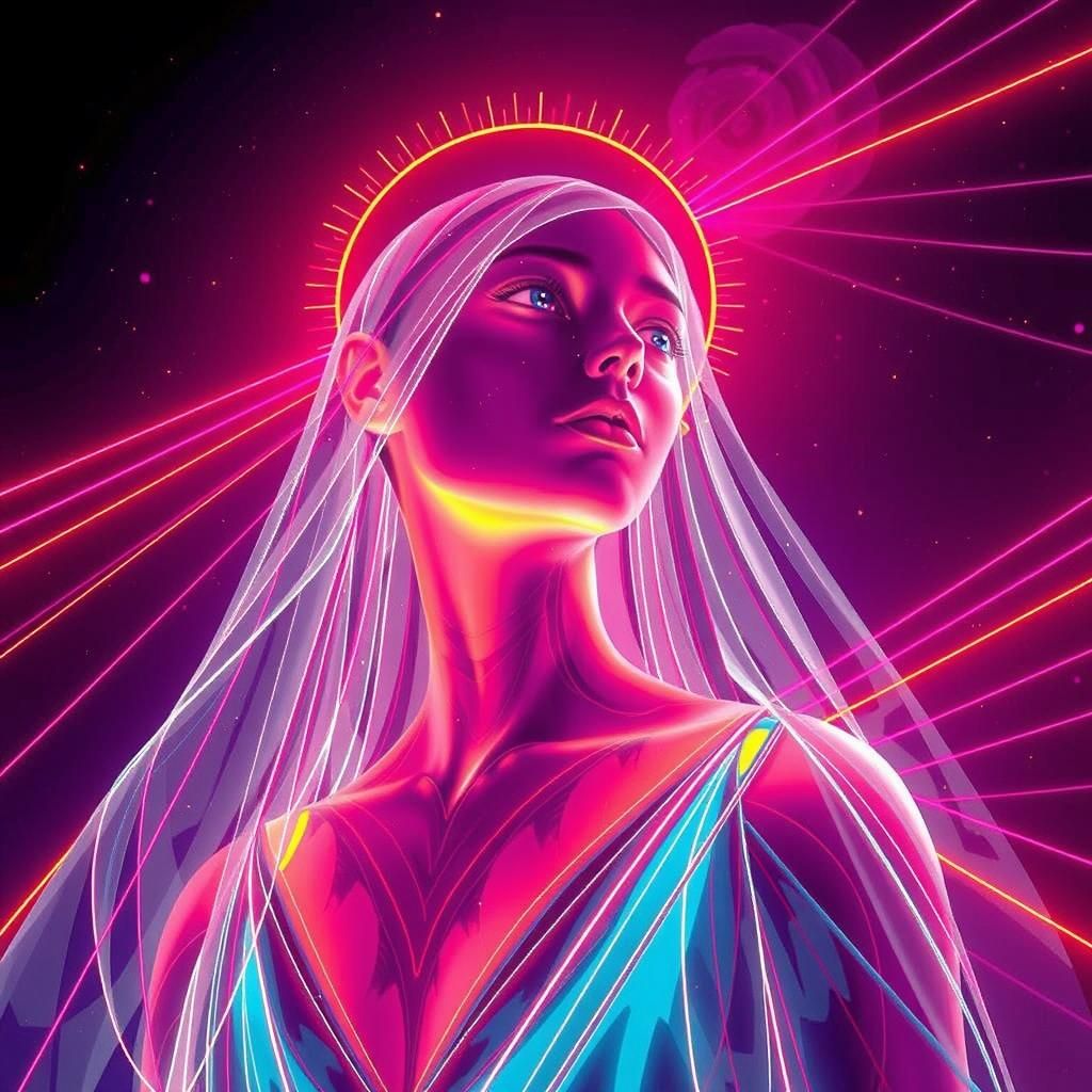 Kaleidoscope of Pink Hues in Surrealist Style