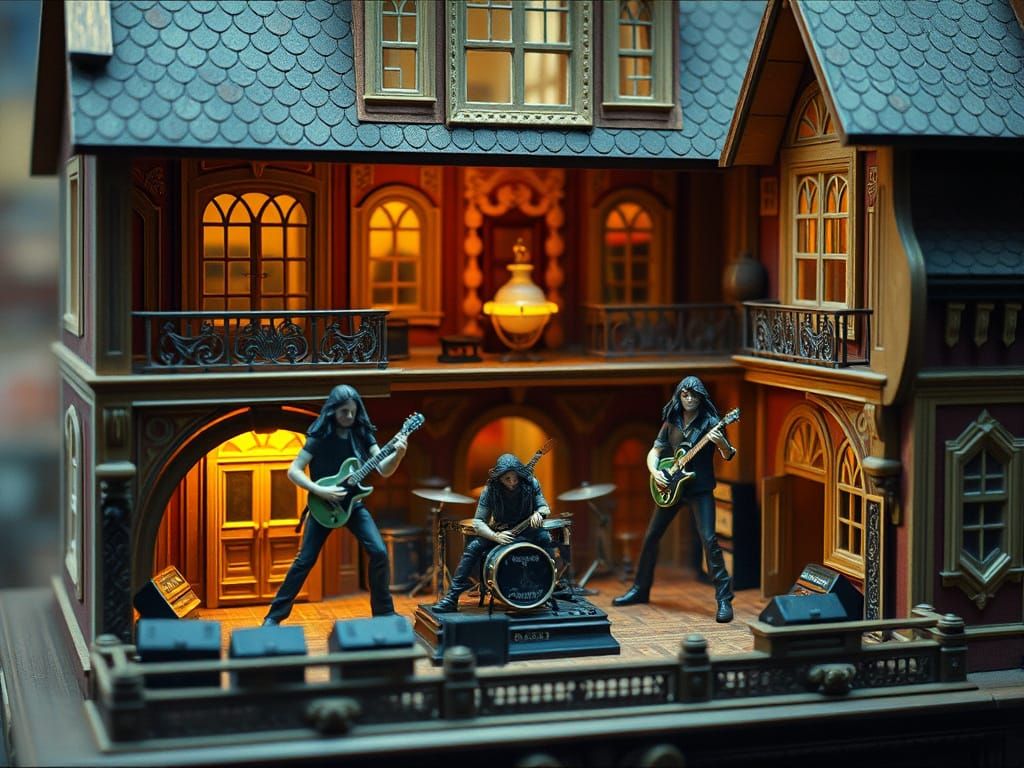 Edwardian Dolls House Rock Band Performance