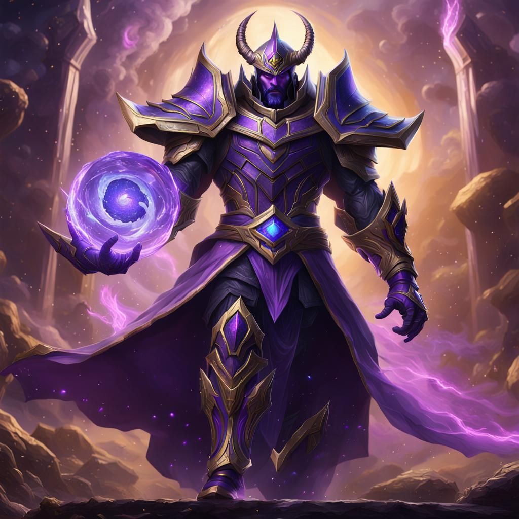Kassadin with Cosmic Wind Armor, Detailed Digital Art