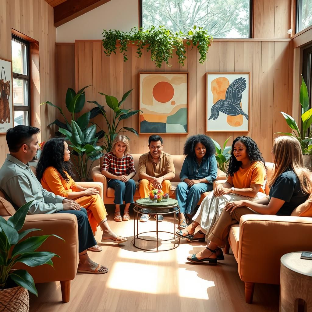 Intimate Support Group in Natural Light