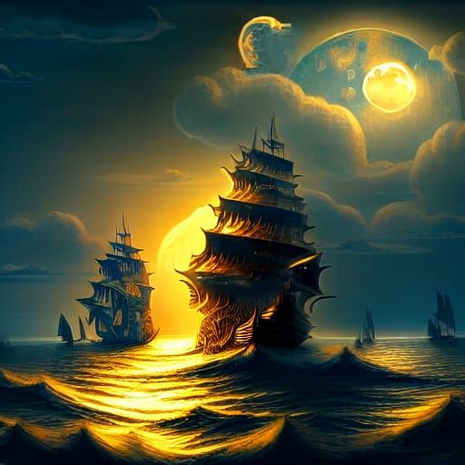 Fluffy White Clouds in Blue Sky