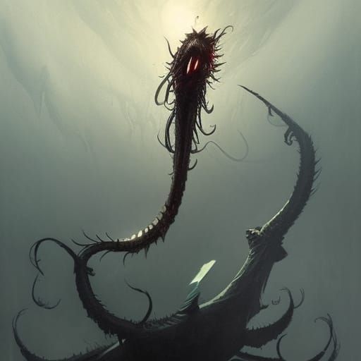 Sinister Leech King in Dark Fantasy Style
