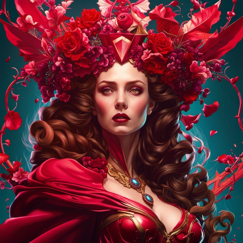 Victorian Scarlet Witch Portrait