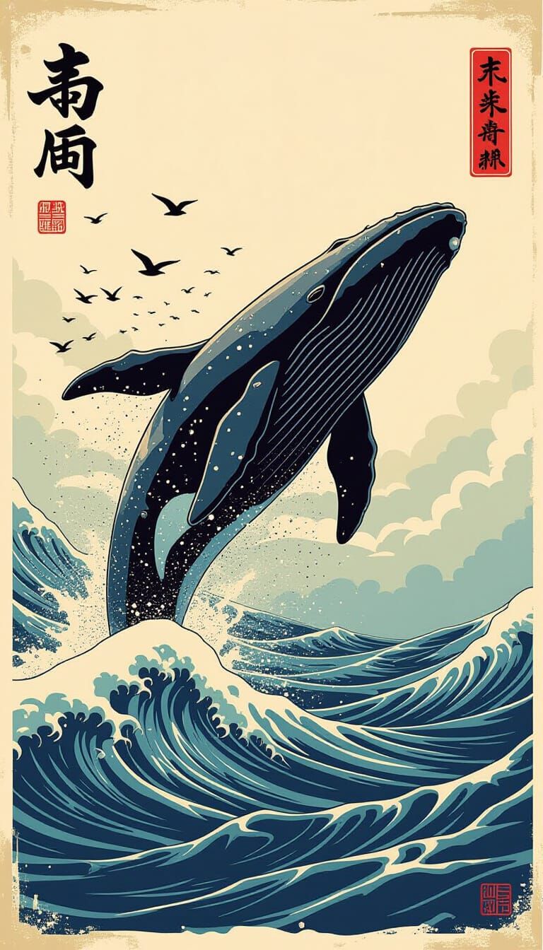 Whale Jumping out of the water