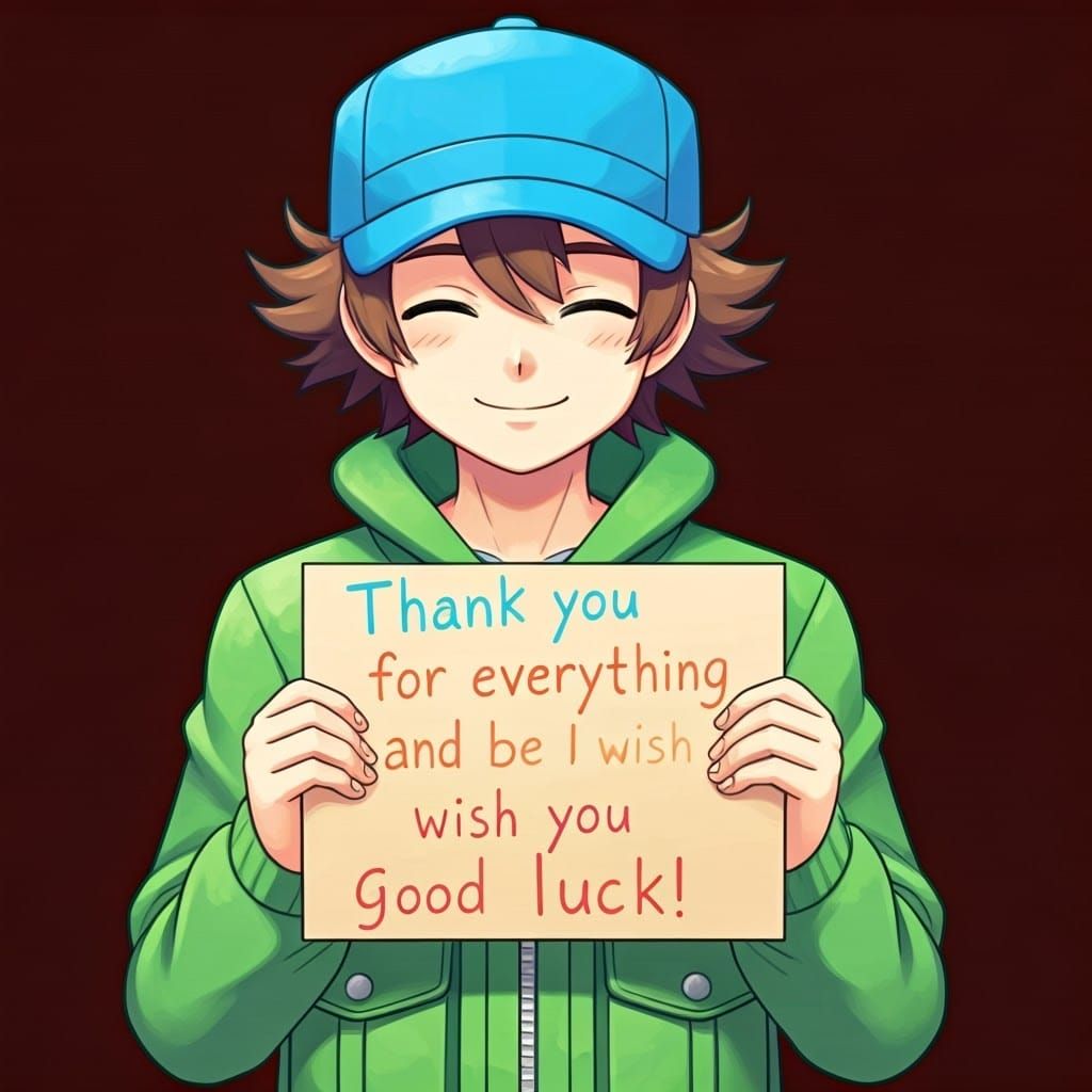 Smiling Pokémon Trainer Portrait in Anime Style