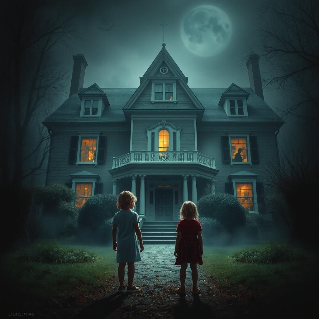 Haunted Grey Gardens Mansion in Photorealistic Style