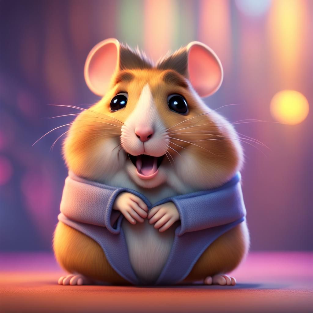 Hamster in 3D Style Concept Art