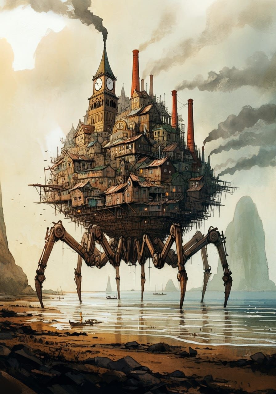 Mechanical Metropolis on the Desolate Coast