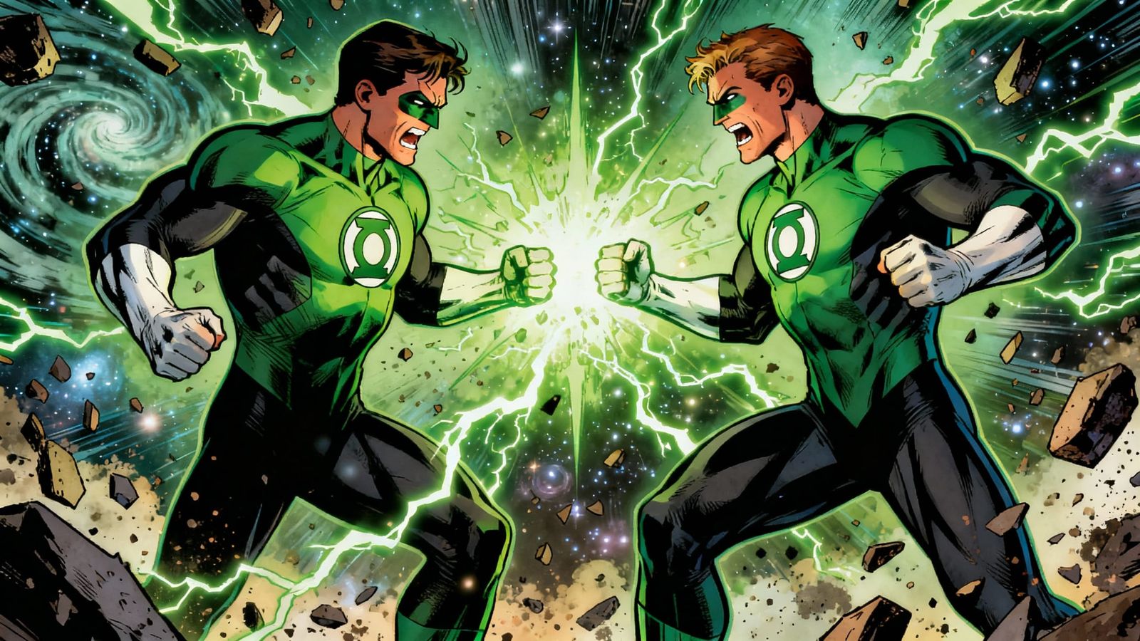 Green Lanterns Clash in Emerald Energy Battle