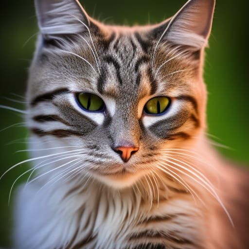 Majestic Royal Cat Portrait in Natural Light