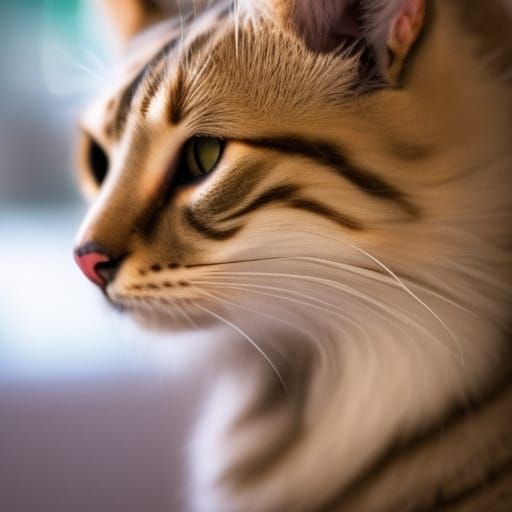 Majestic Royal Cat Portrait in Natural Light