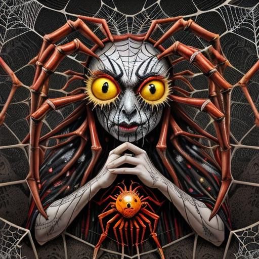 Pagan's Shame: Spiderweb Eyes in Surreal Art Style