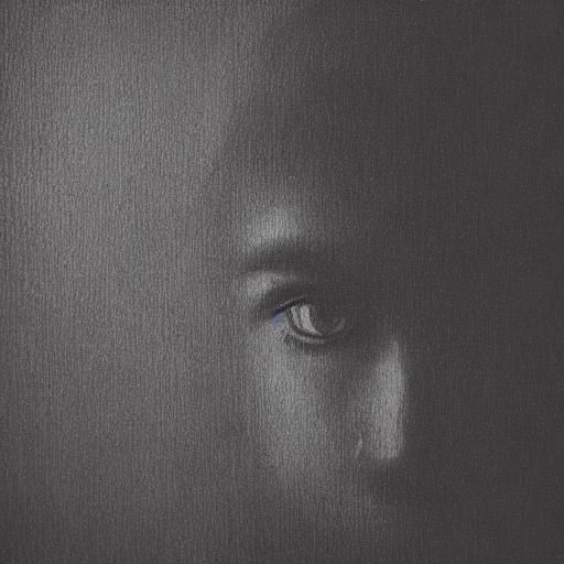 Mysterious Figure in a Dark, Dimly Lit Room