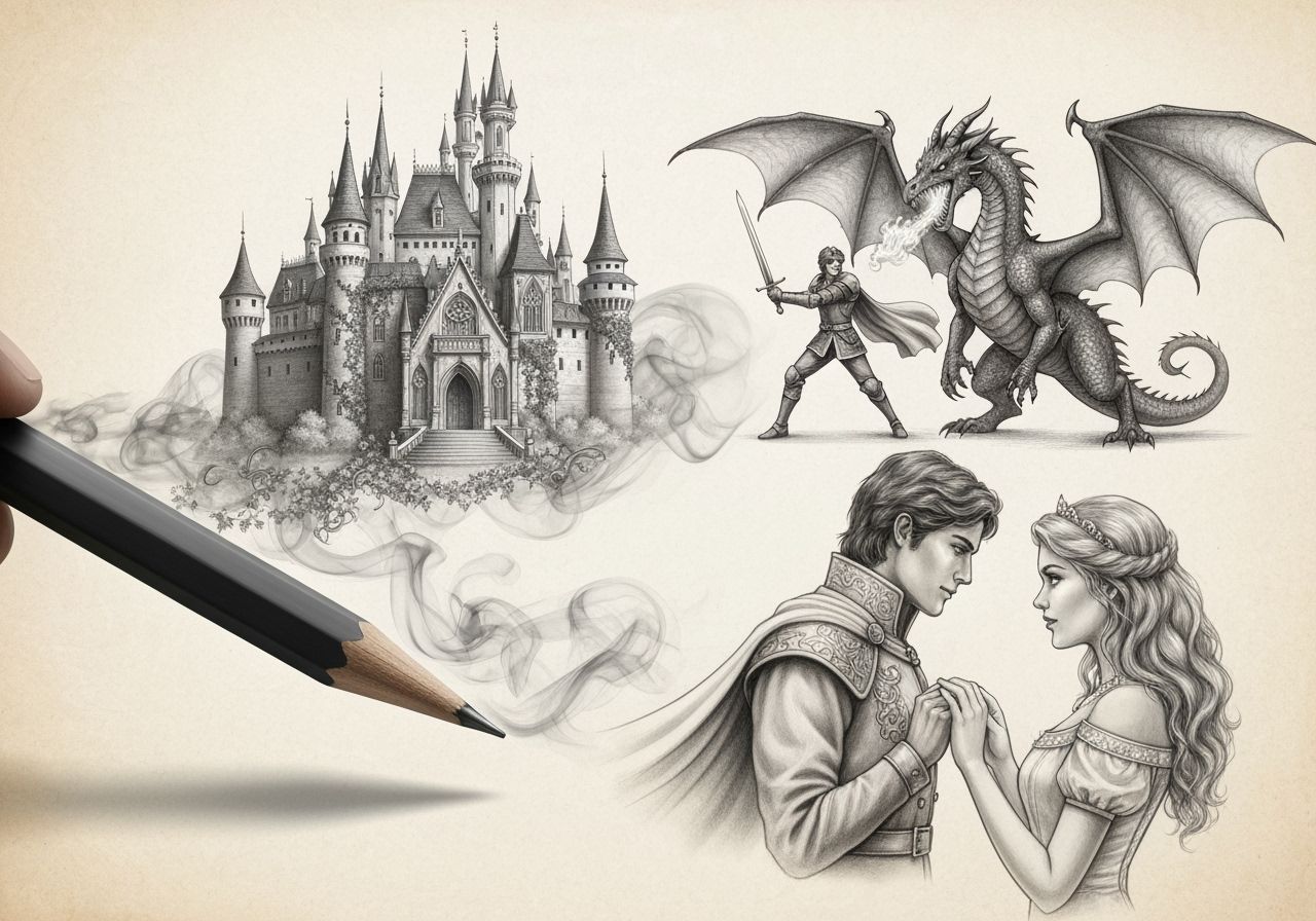 Pencil Dissolves Into Smoke and Fantastical Sketches