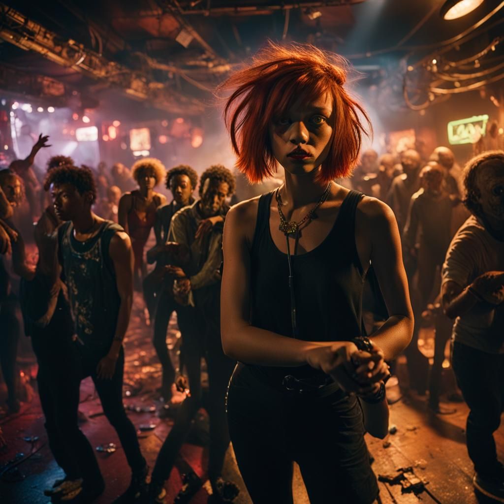 Berlin Techno Girl in Club, Cinematic Film Still