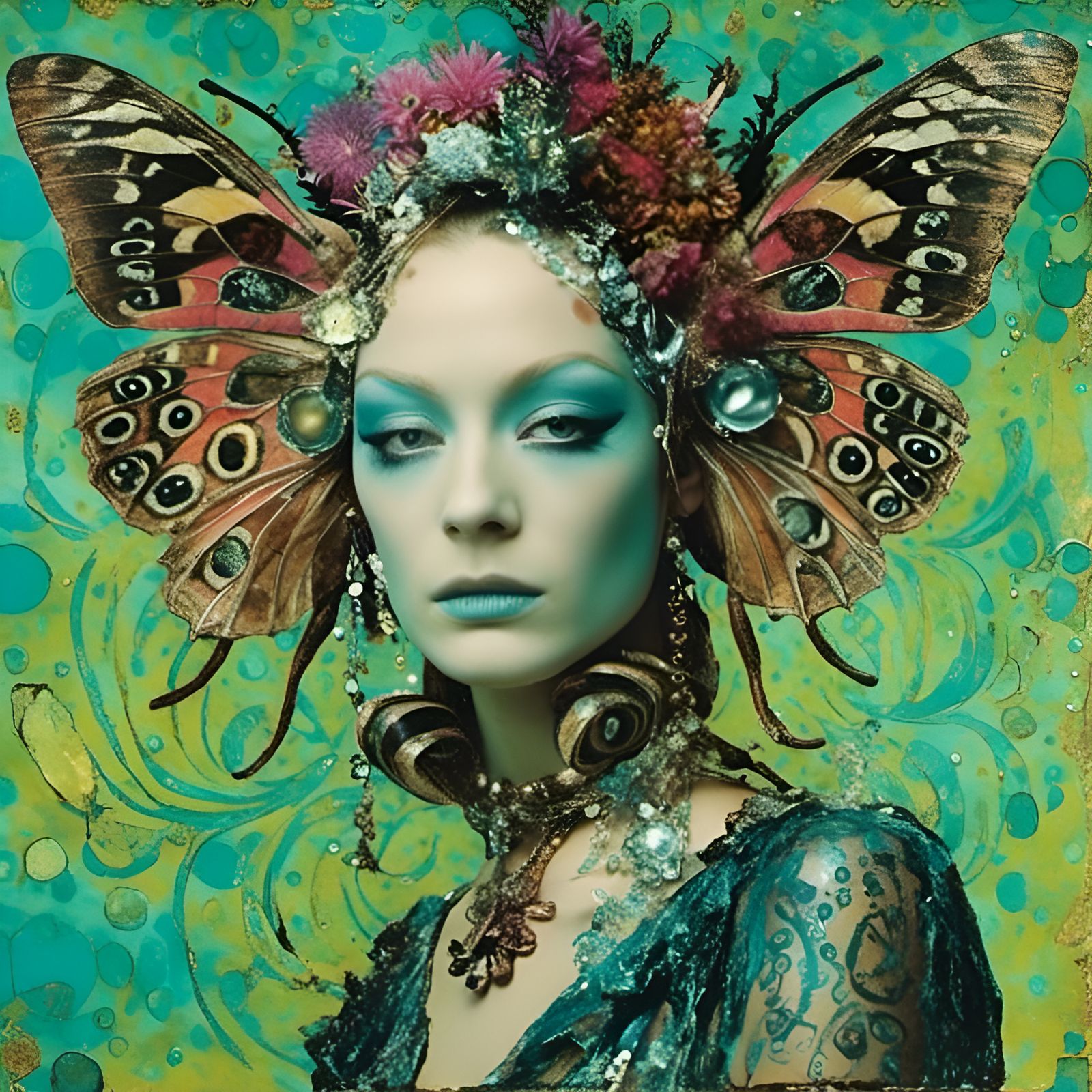 Bioluminescent Seapunk Neurodivergent Collage