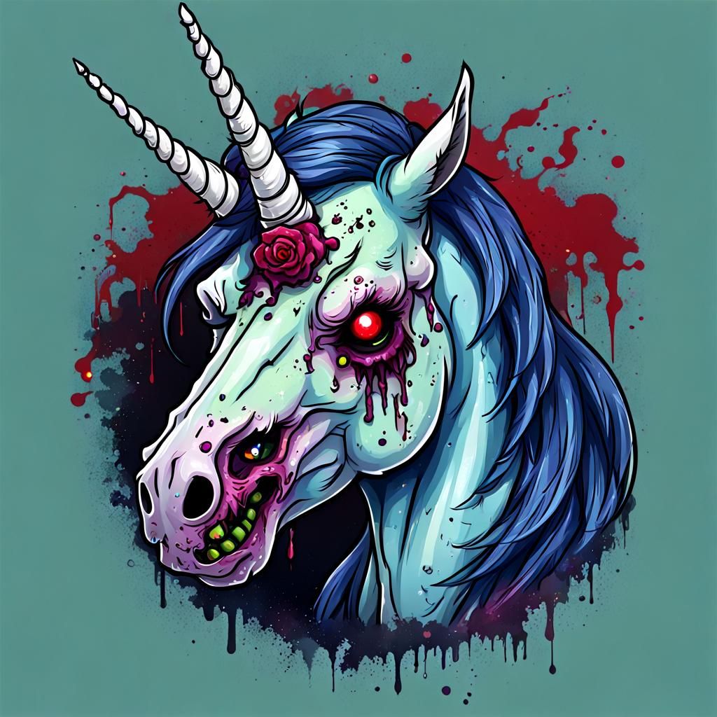 Evil Zombie Unicorn: A Dark Fantasy Creature
