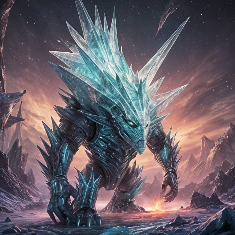 Galactic Ice Creature Digital Art
