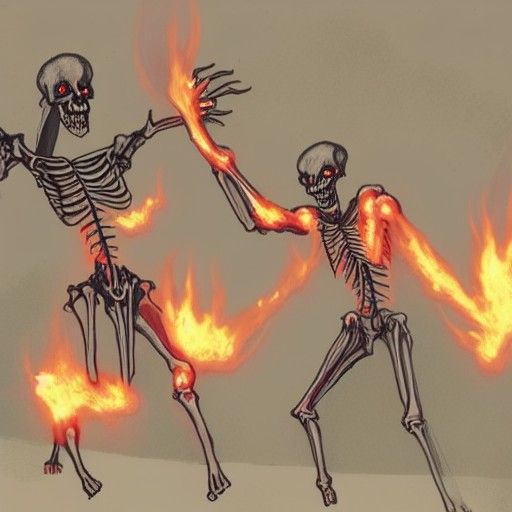 Flaming Skeletons Disguised as Humans