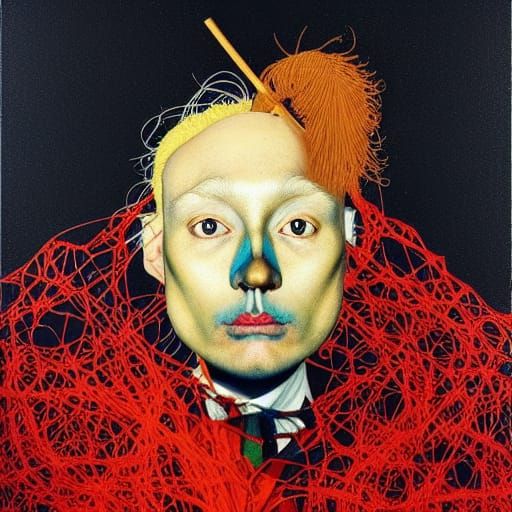 Boogeyman Portrait in Naive Art Style