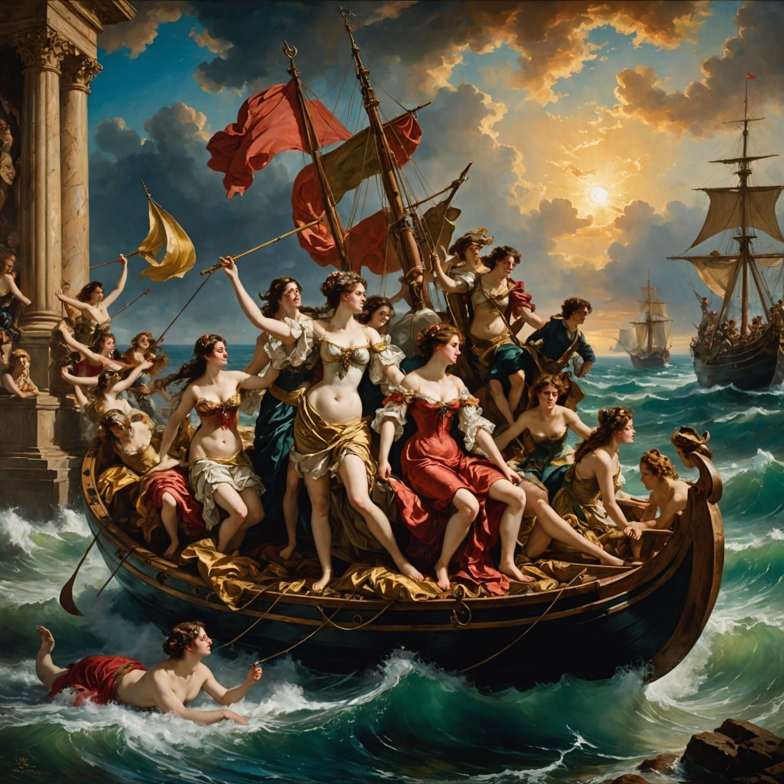 Digital Rococo Masterpiece: Sirens and Ulysses Epic Cinemati...