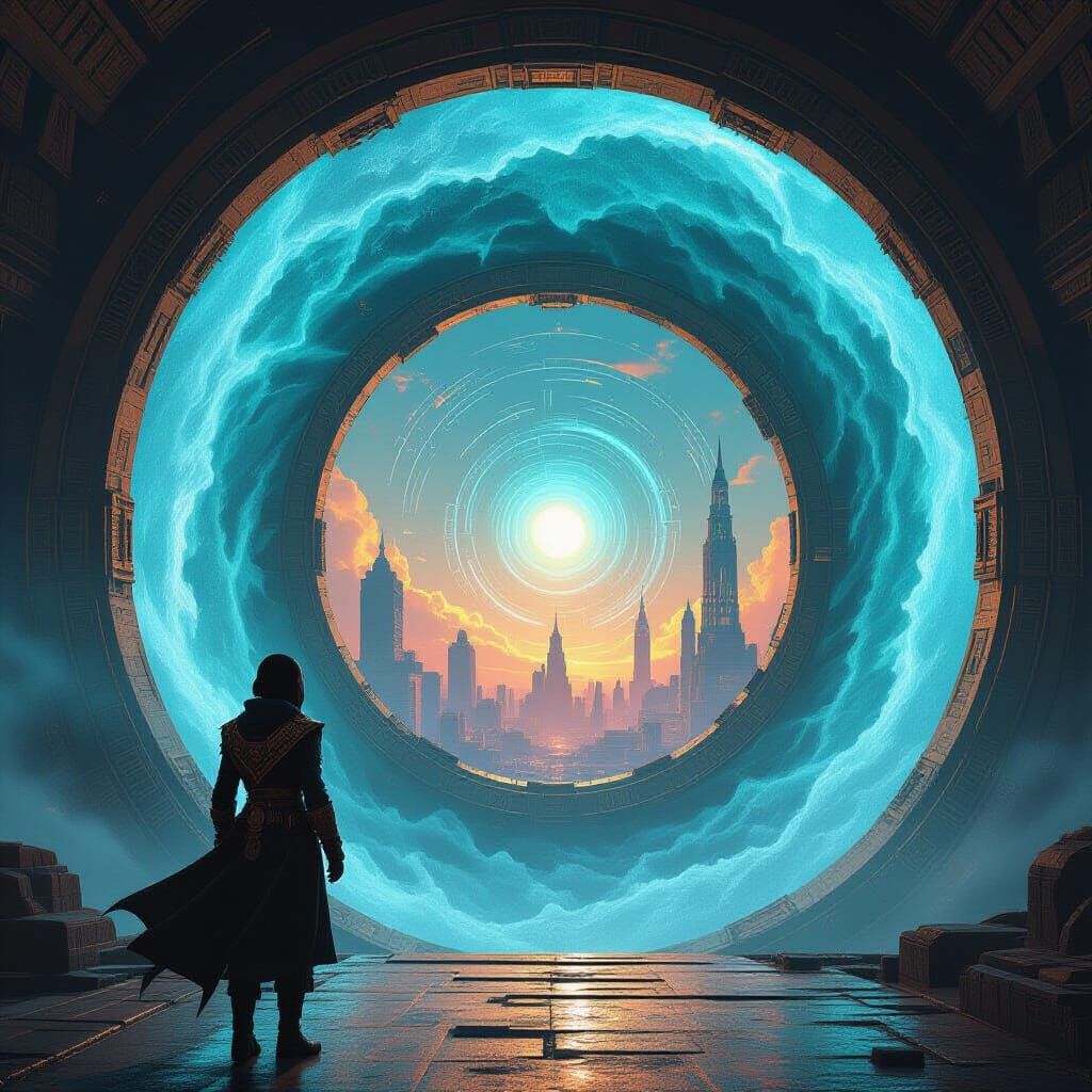 Steampunk Adventurer: Egypt Meets Future in Digital Art