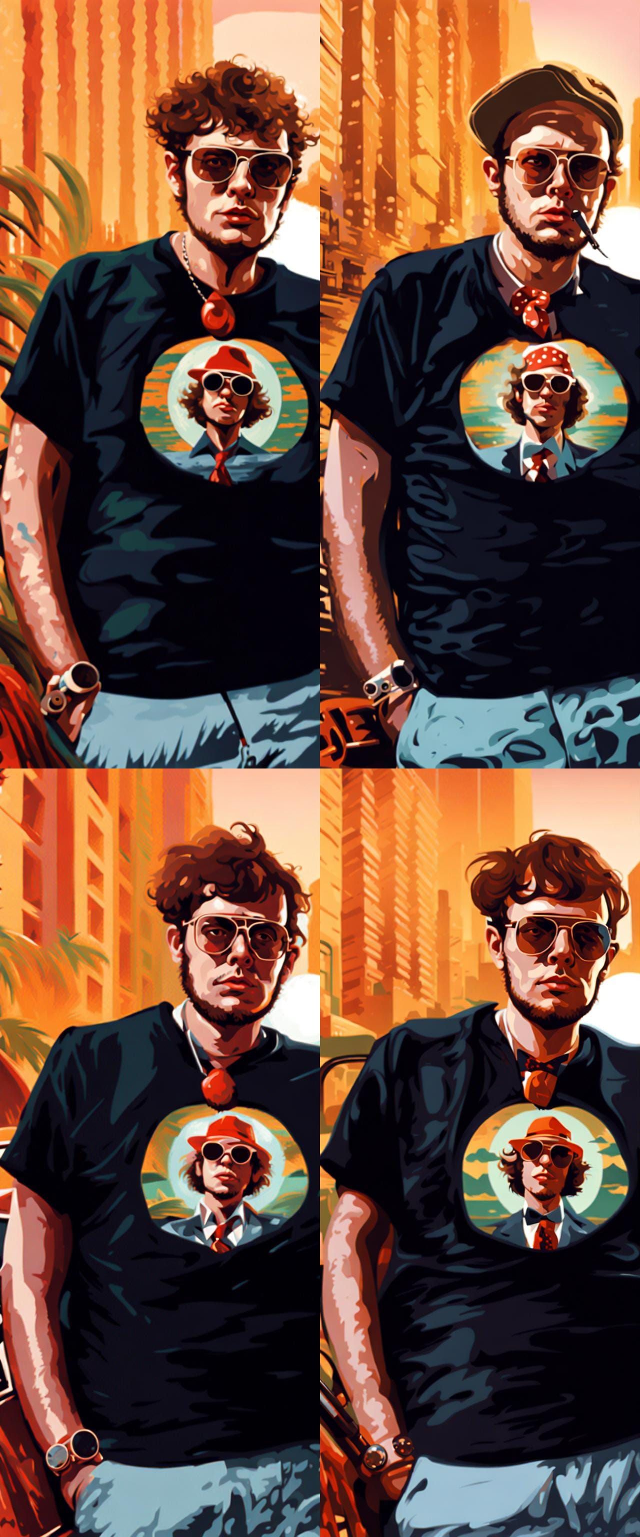 Gonzo Journalism Illustration in Steadman Style