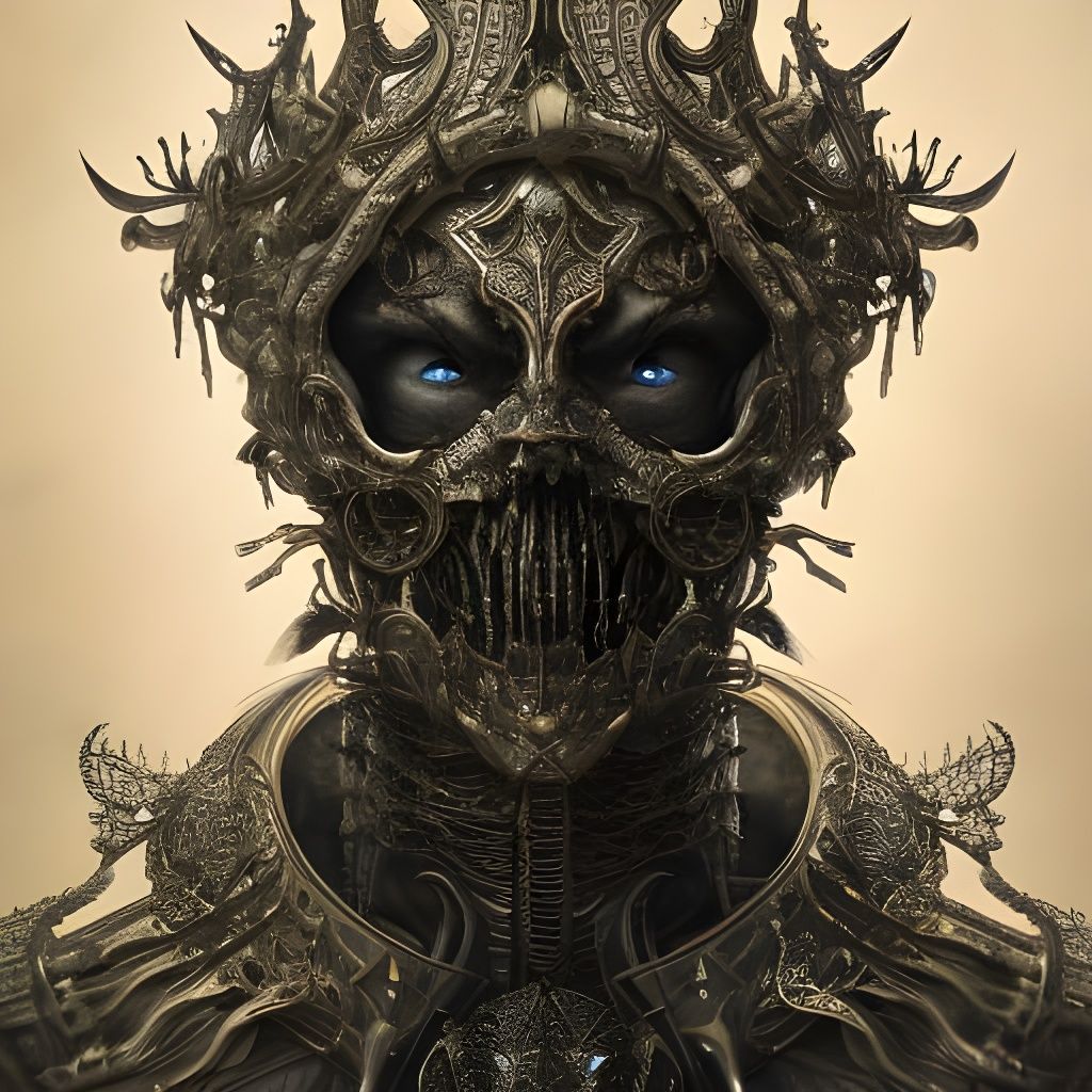 Skelton King in Black Filigree Armor